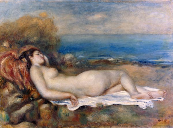 Restful bath at the seashore - Pierre-Auguste Renoir