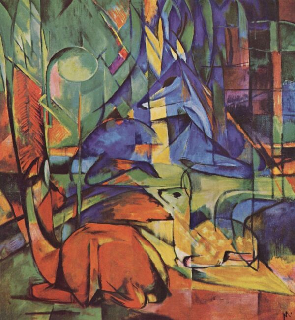 Deer in the Forest ii - Franz Marc