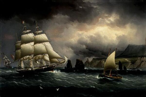 The clipper ship "Flying Cloud" off the Needles, Isle of Wight, 1851 - James E. Buttersworth