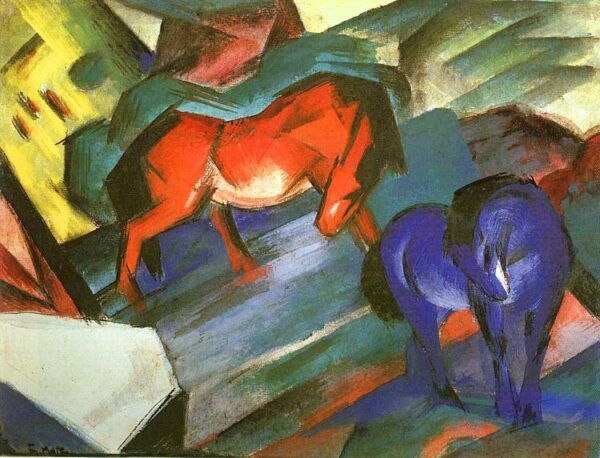 Red and Blue Horses - Franz Marc