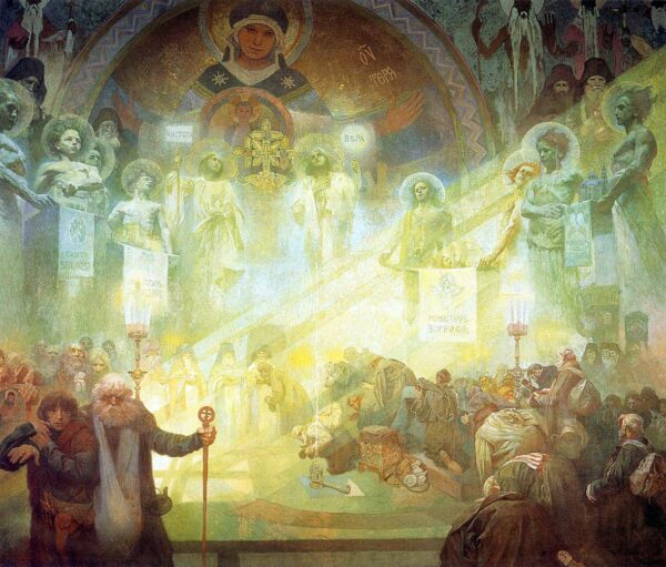 In the Monastery on Mount Athos - Mucha