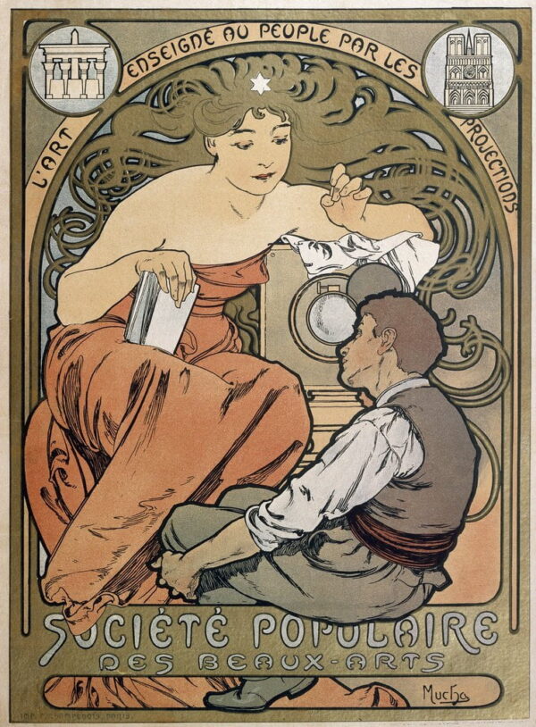 Poster for the Popular Society of Fine Arts - Mucha