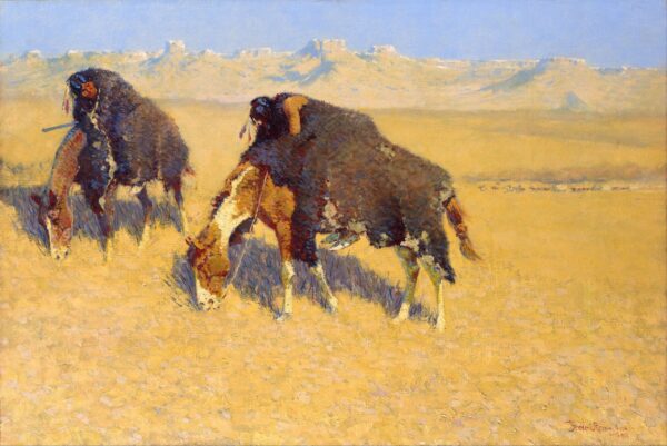 Indians Simulating Buffaloes - Frederic Remington