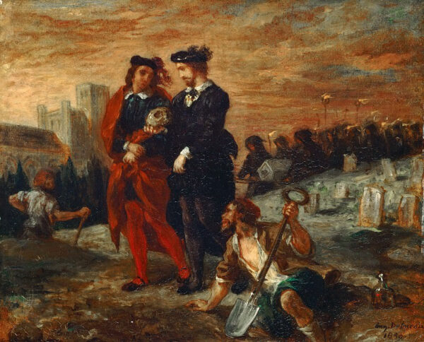 Hamlet and Horace in the Cemetery - Eugène Delacroix