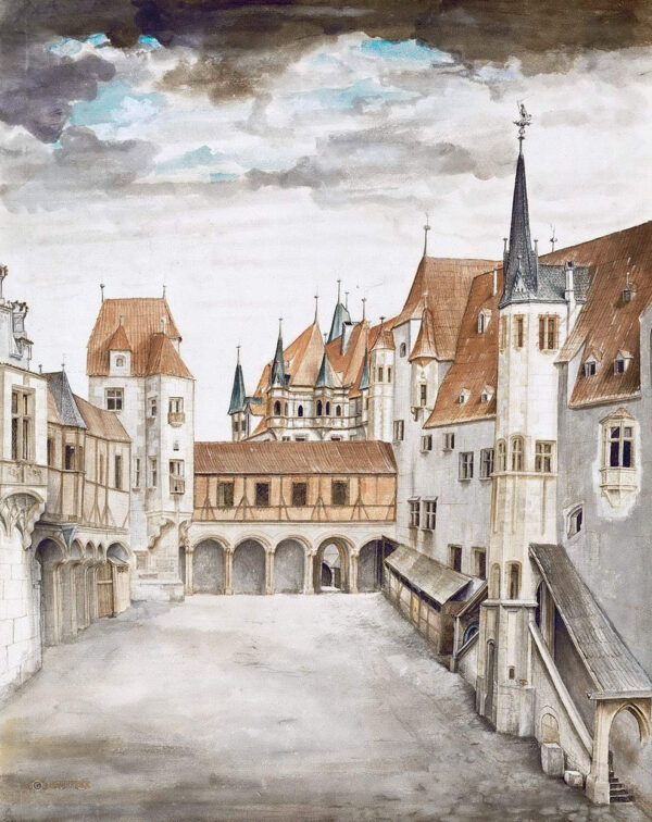 Castle Courtyard, Innsbruck - Albrecht Dürer