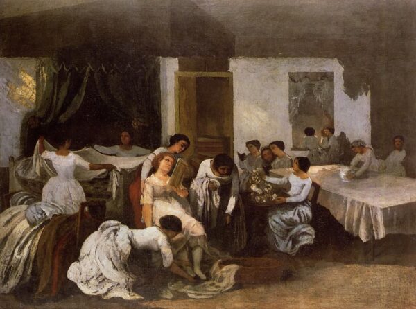 Dressing the Dead Girl (Dressing the Bride) - Gustave Courbet