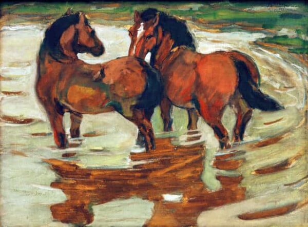 Two Horses in Abundance - Franz Marc