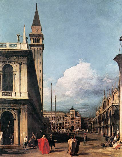 The Piazzetta against the Clock Tower - Giovanni Antonio Canal