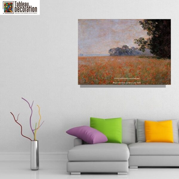 Oat Field with Poppies - Monet Painting - Image 2