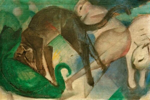 Cats Playing (Painting of Cats) - Franz Marc