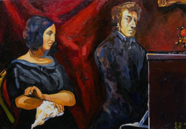 George Sand and Frédéric Chopin - Eugène Delacroix