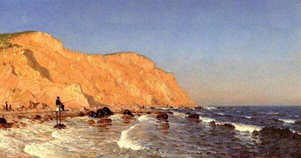 Clay Bluffs on the No Man's Land - Sanford Robinson Gifford