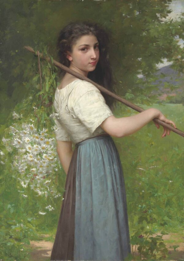 Picking daisies - Jules-Cyrille Cavé