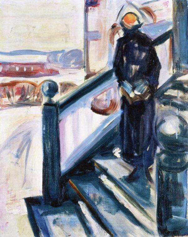 Woman on a Veranda - Edvard Munch