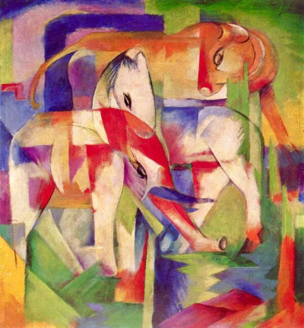 Elephant, Horse, Cow - Franz Marc