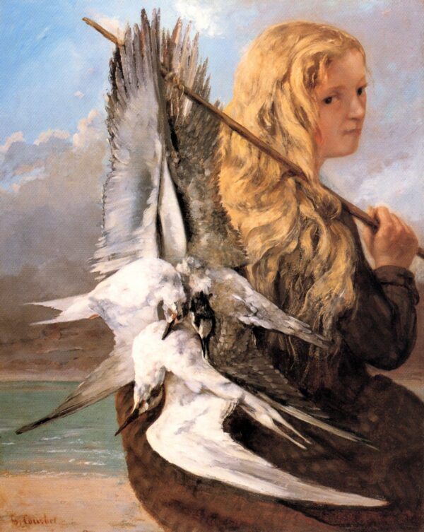 Girl with Seagulls - Gustave Courbet