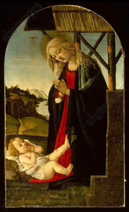 The Madonna Adoring the Christ - Sandro Botticelli