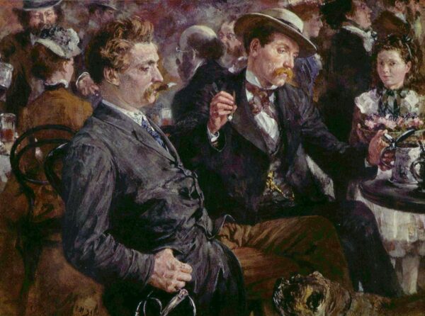 In the Beer Garden - Adolph von Menzel