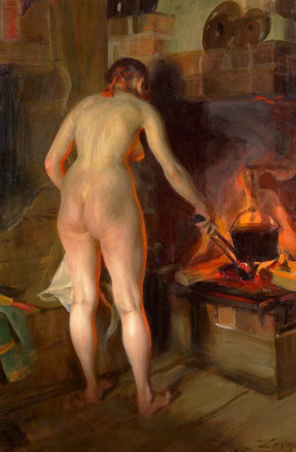 The Cauldron of Potatoes - Anders Zorn