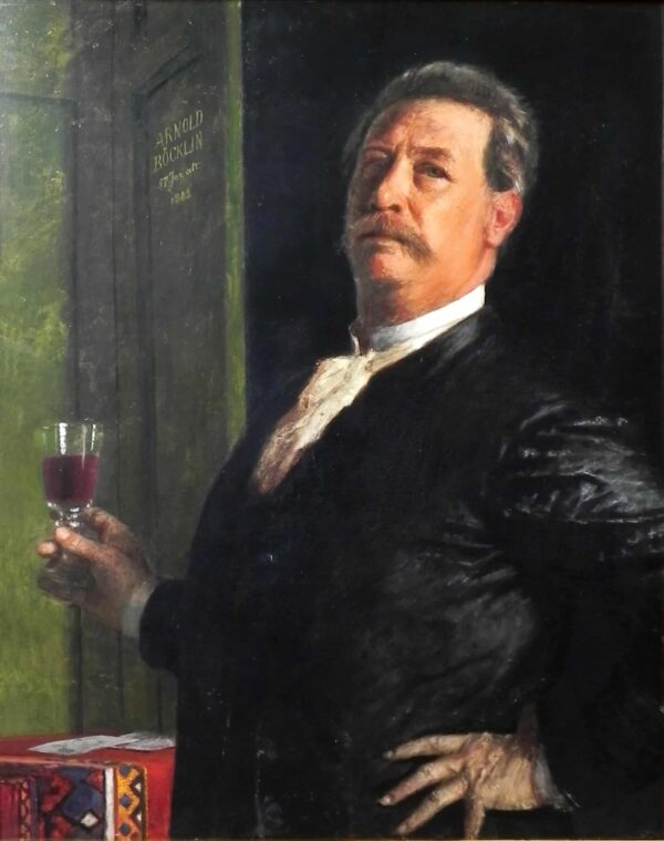 Self-portrait with a Wine Glass - Arnold Böcklin