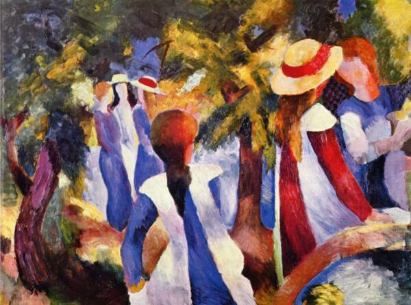 Girl under the Trees - August Macke