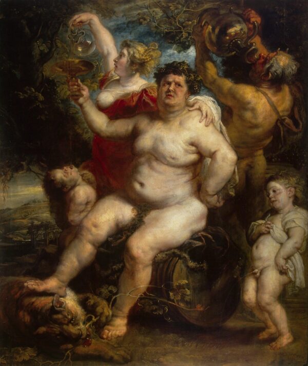 Bacchus rubens - Peter Paul Rubens. 

Translation: Bacchus rubens - Peter Paul Rubens