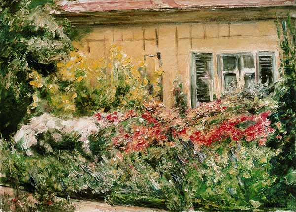 Flower Bushes at the Gardener's Cottage in the North - Max Liebermann