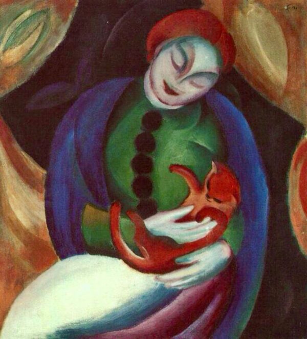 Girl with a Cat II - Franz Marc