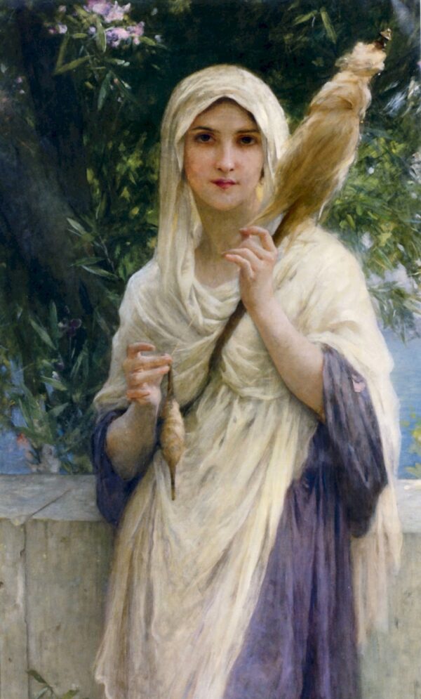 The Spinner by the Sea - Charles-Amable Lenoir