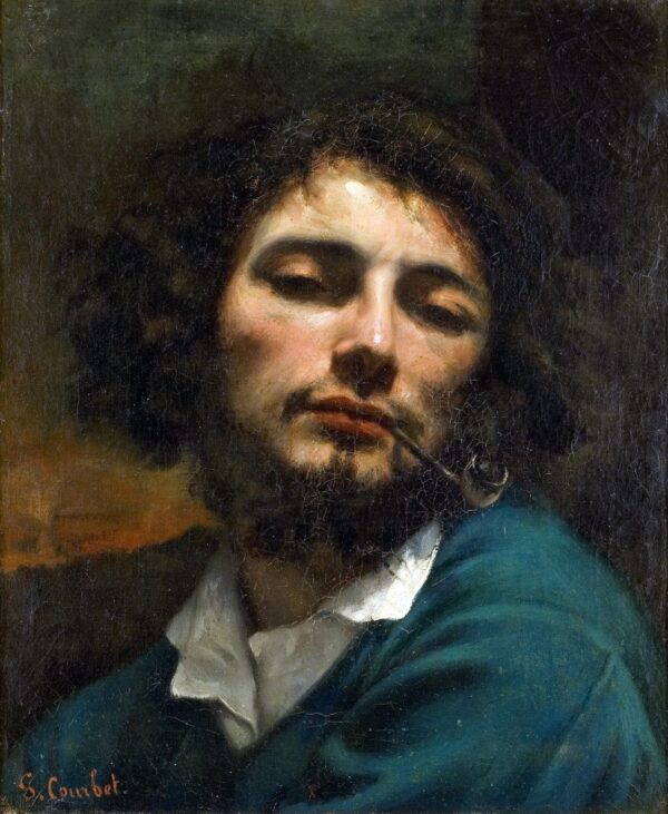 Self-portrait of the artist, Man with a pipe - Gustave Courbet