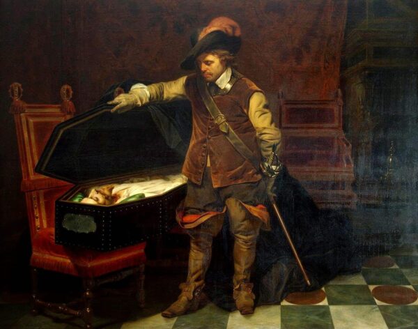 Cromwell and the corpse of Charles I - Paul Delaroche