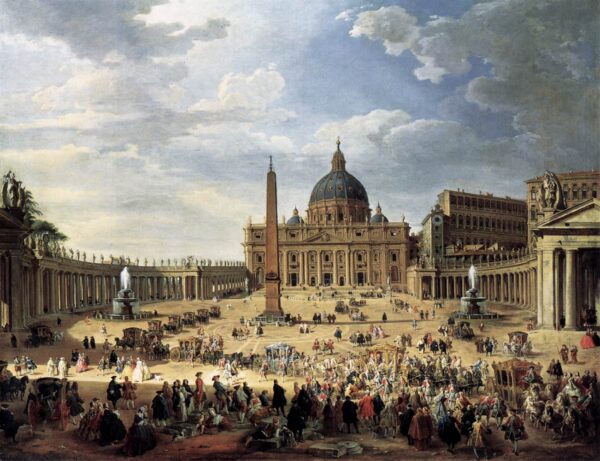 Departure of the Duke of Choiseul from St. Peter's Square - Giovanni Paolo Panini