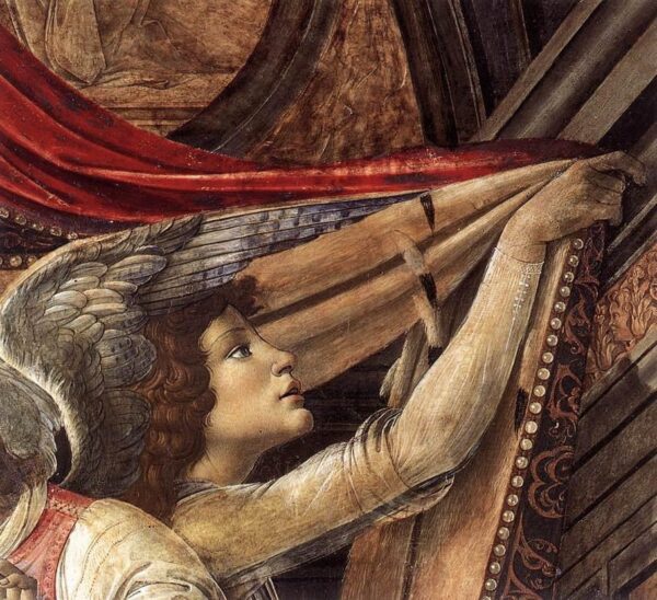 Detail of the angels from the altarpiece of San Barnaba - Sandro Botticelli