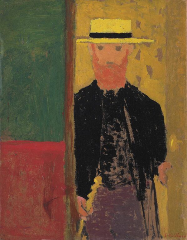 Self-portrait with Cane and Straw Hat - Édouard Vuillard