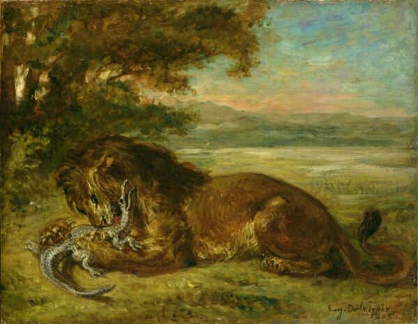 The Lion and the Alligator - Eugène Delacroix