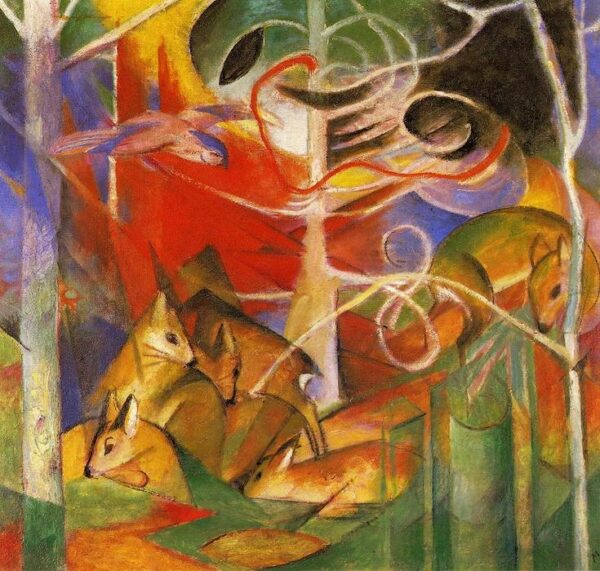 Deer in the Forest I - Franz Marc