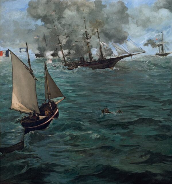 The Battle of the Kearsarge and the Alabama - Edouard Manet