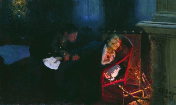 Gogol burns the manuscript of the second part of "Dead Souls" - Ilya Repin