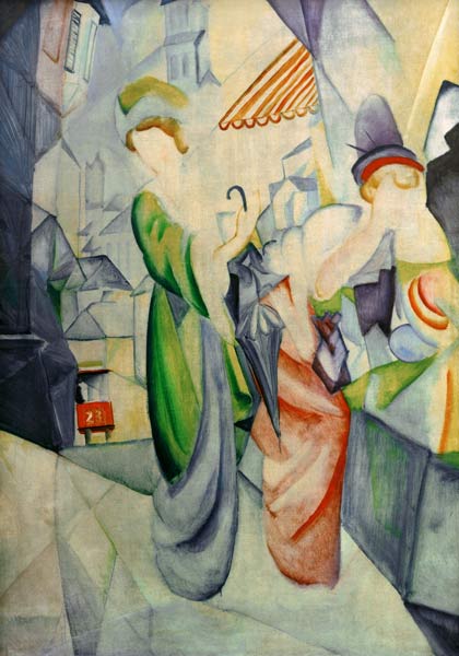 Brilliant Women in Front of the Hat Shop - August Macke