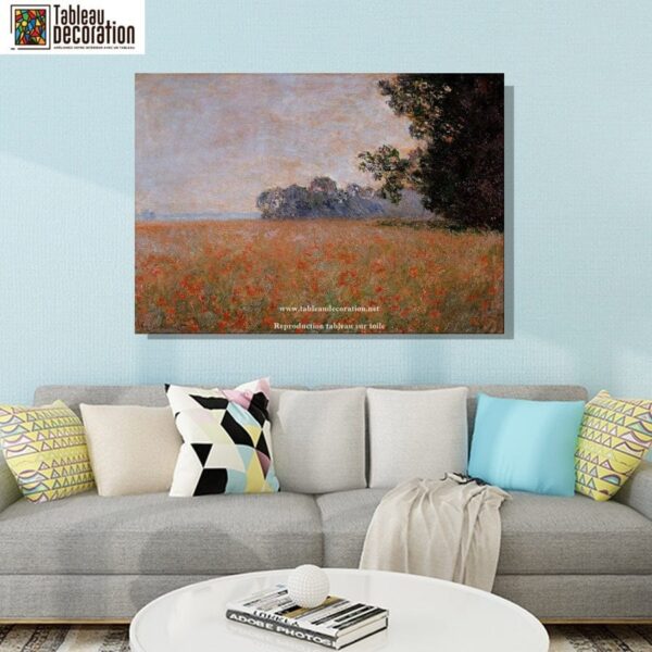 Oat Field with Poppies - Monet Painting - Image 5