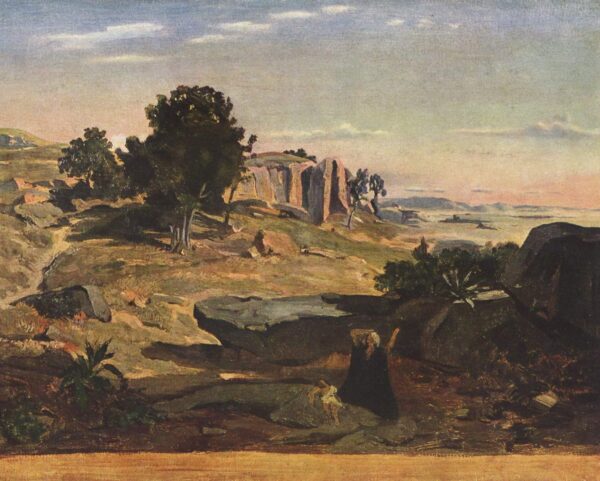 Agar in the Desert - Camille Corot