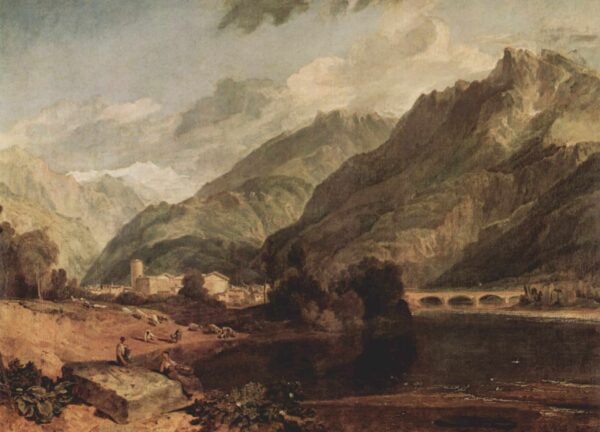 Bonneville (Savoie) with Mont Blanc - William Turner