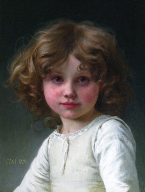 Young girl with curly hair - Jules-Cyrille Cavé