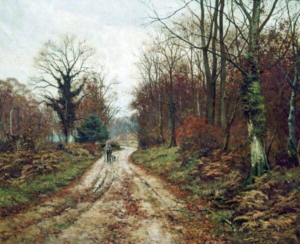 The Autumn Road (Mitcham Woods, Surrey) - Edward Wilkins Waite