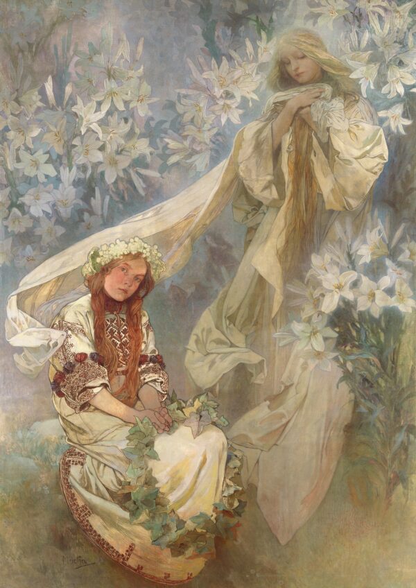 The Madonna of the Lilies - Mucha