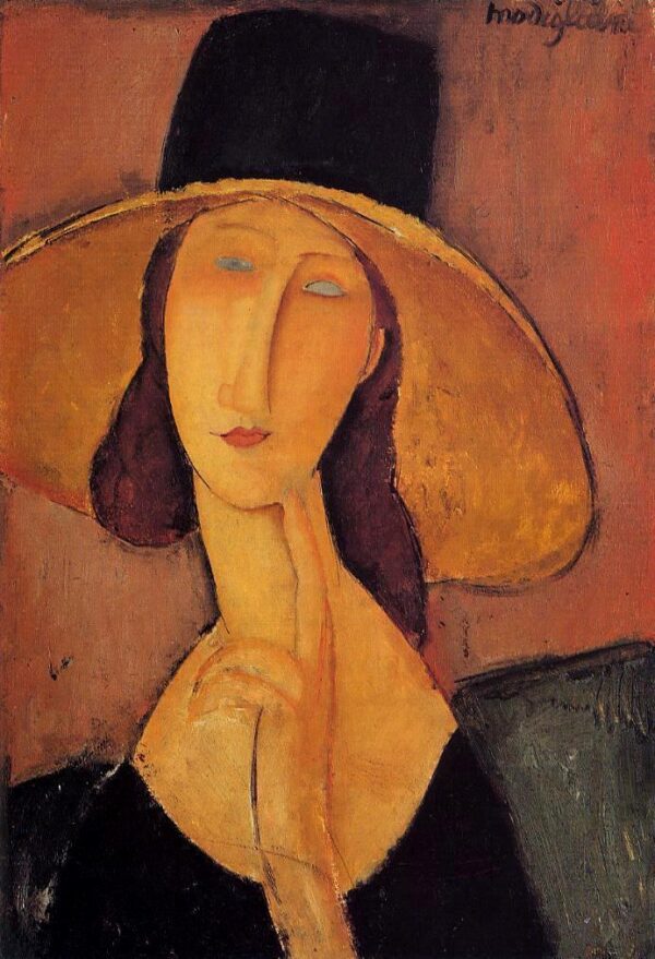 Jeanne Hébuterne with Large Hat - Amedeo Modigliani