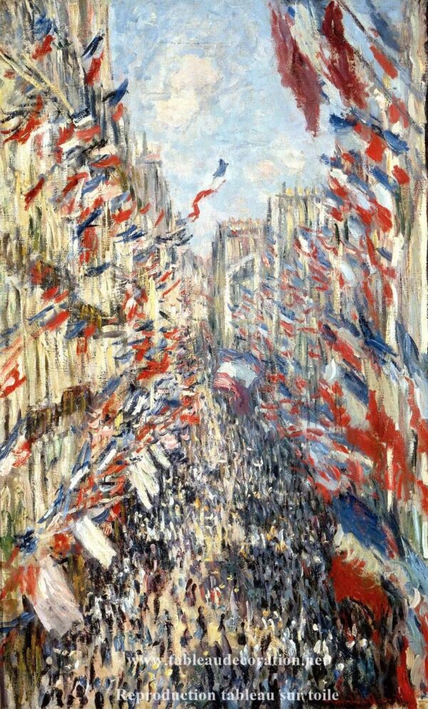 The Rue Montorgueil, Celebration of June 30, 1878 by Claude Monet