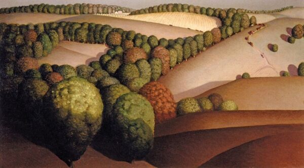 Woods at Sunset - Grant Wood