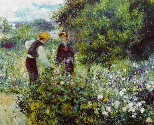 Picking Flowers 1875 - Pierre-Auguste Renoir