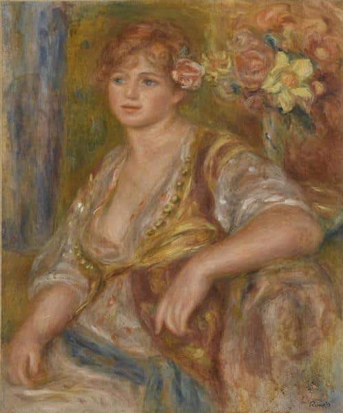 Blonde Woman with a Rose, c.1915 - Pierre-Auguste Renoir